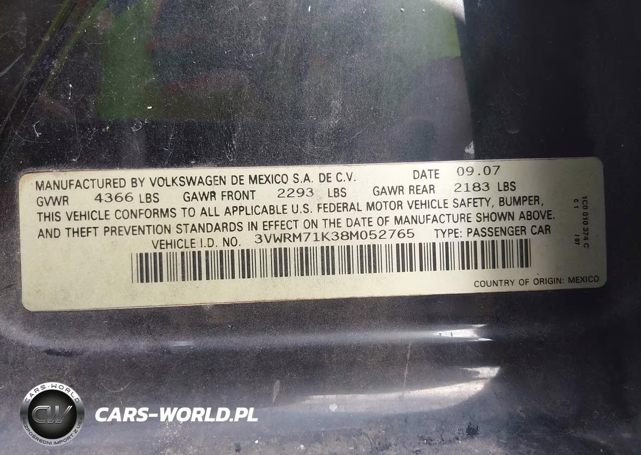 2008 Volkswagen Jetta Se-Sel VIN:3VWRM71K38M052765 - 9