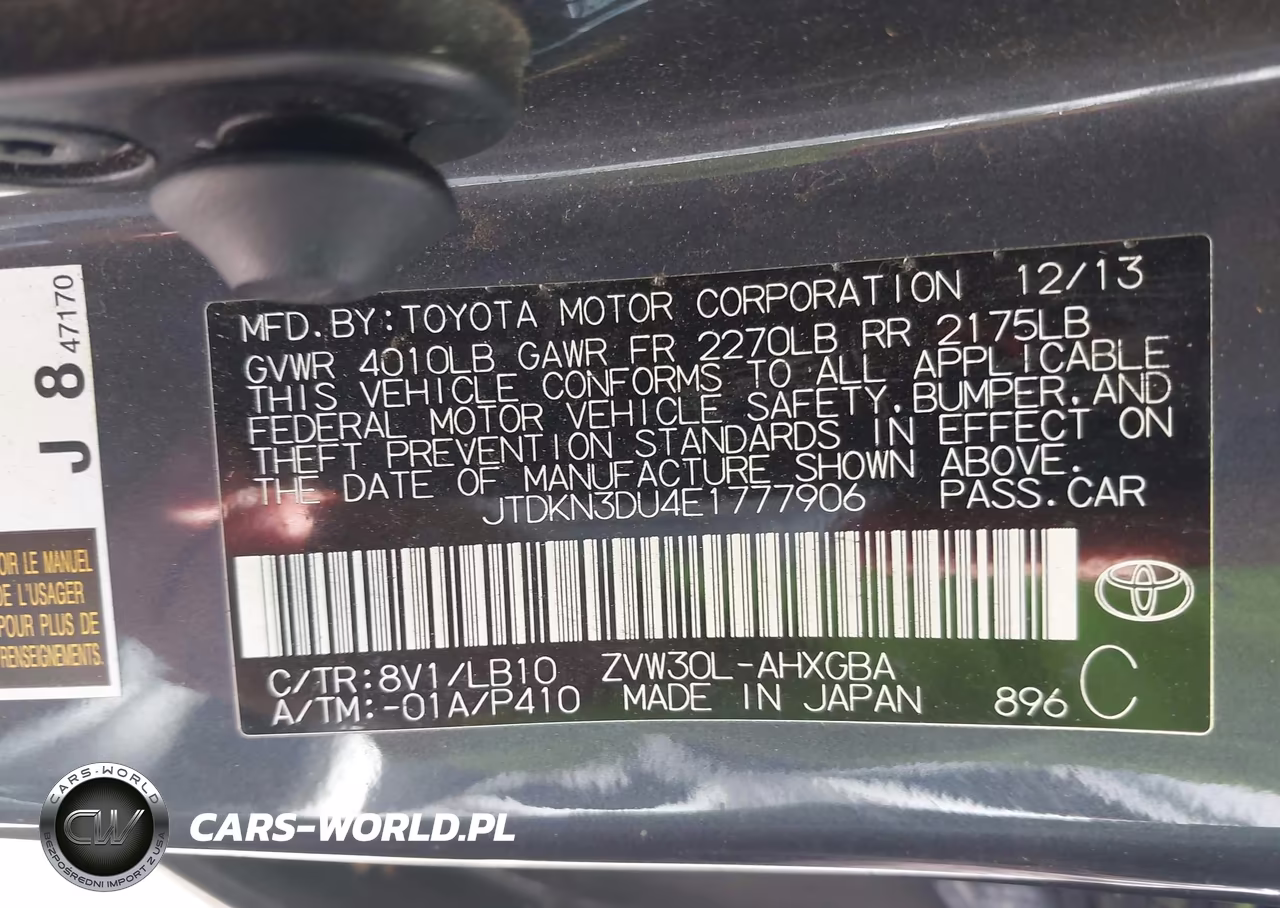 2014 Toyota Prius Five-Four-Three-Two VIN:JTDKN3DU4E1777906 - 9