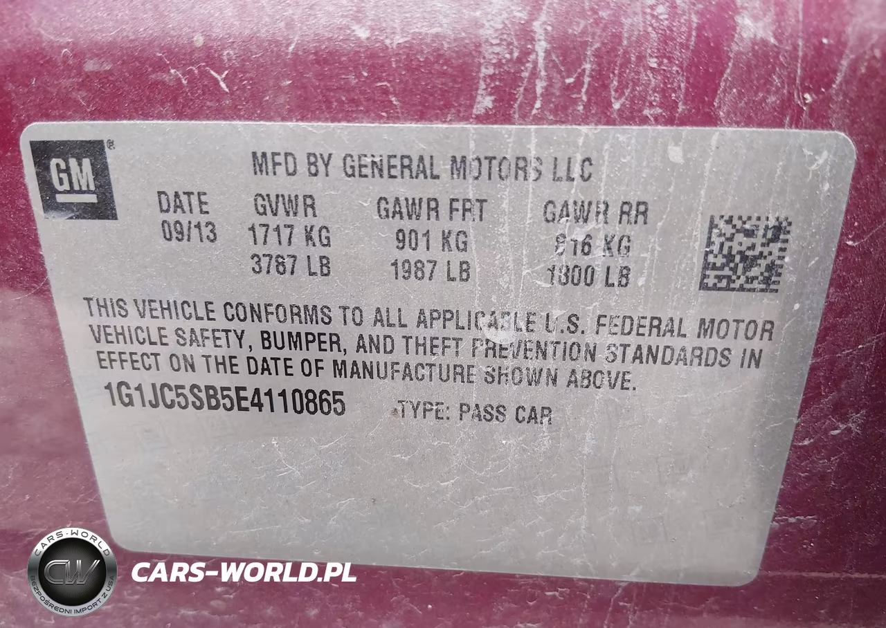 2014 Chevrolet Sonic Lt Auto VIN:1G1JC5SB5E4110865 - 9