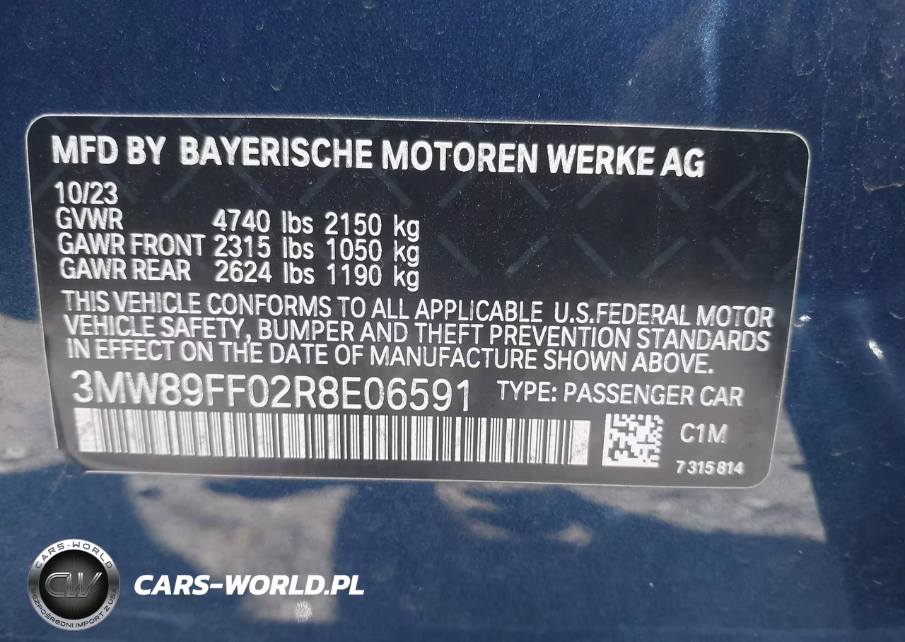 2024 BMW 330I xDrive VIN:3MW89FF02R8E06591 - 9