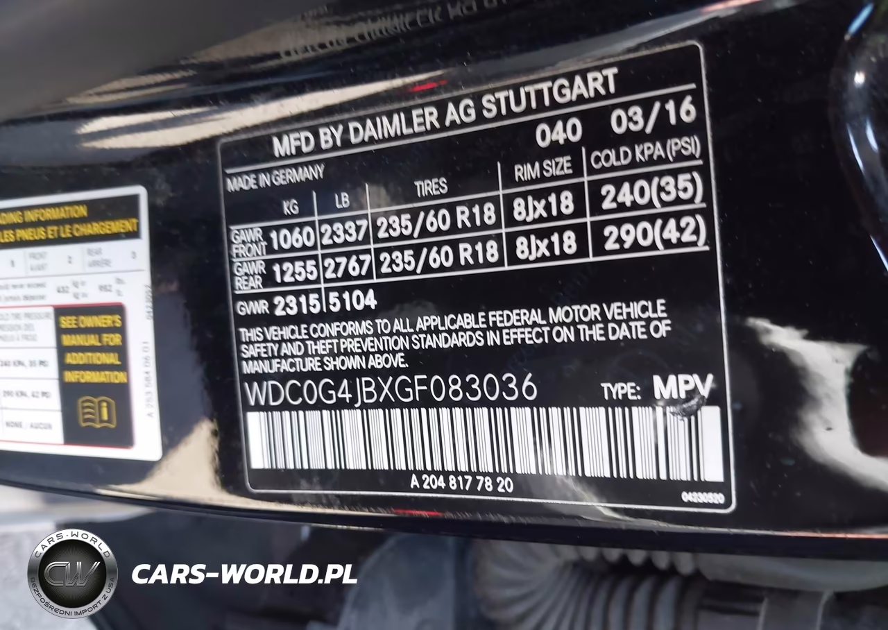 2016 Mercedes-Benz Glc 300 VIN:WDC0G4JBXGF083036 - 9