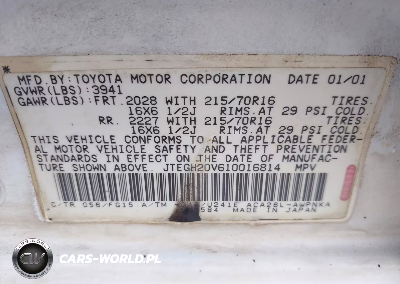 2001 Toyota Rav4 VIN:JTEGH20V610016814 - 9