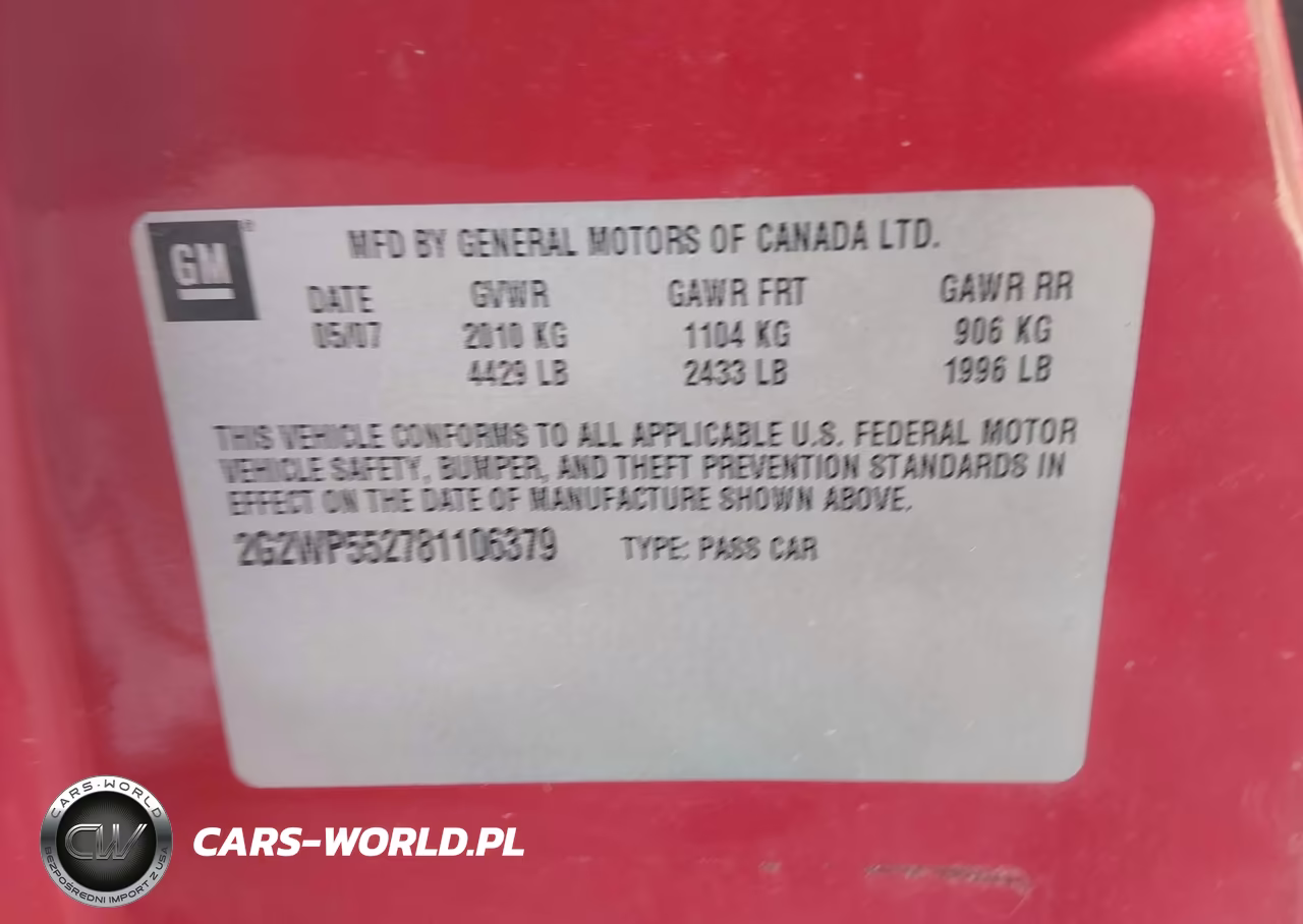 2008 Pontiac Grand Prix VIN:2G2WP552781106379 - 9