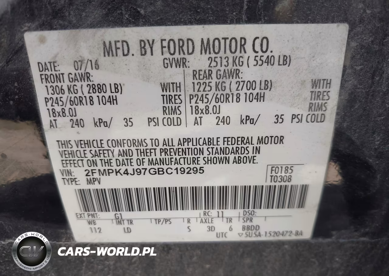 2016 Ford Edge Sel VIN:2FMPK4J97GBC19295 - 9