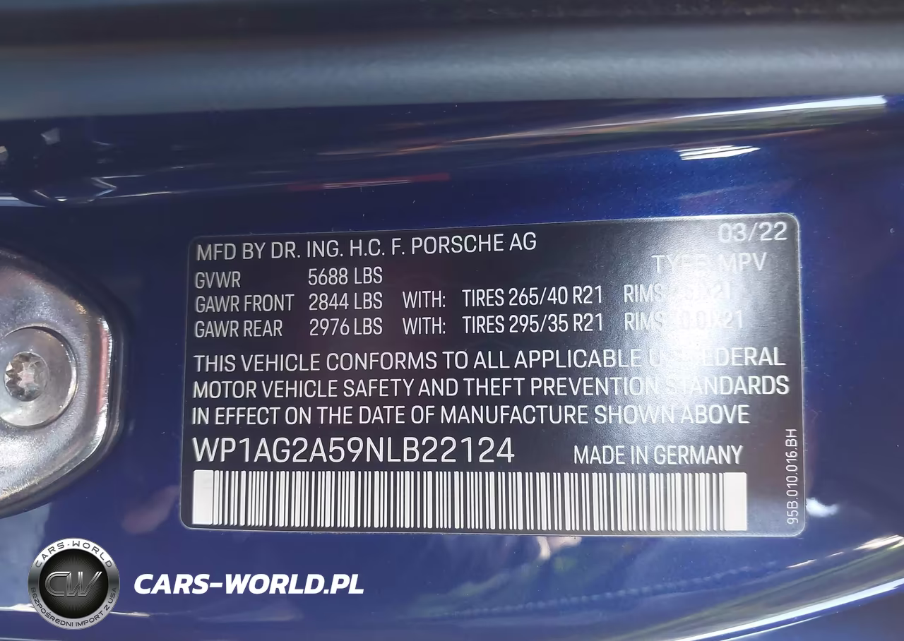 2022 Porsche Macan S VIN:WP1AG2A59NLB22124 - 9
