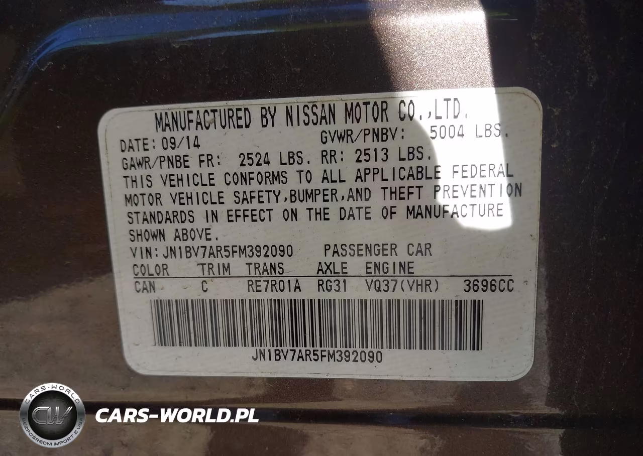 2015 Infiniti Q50 Premium VIN:JN1BV7AR5FM392090 - 9