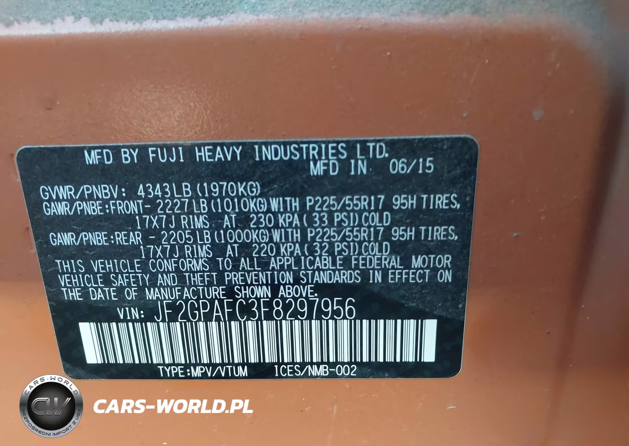 2015 Subaru Xv Crosstrek 2.0I Premium VIN:JF2GPAFC3F8297956 - 9