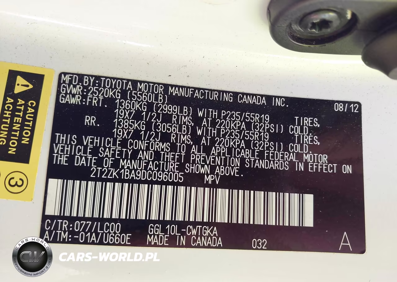 2013 Lexus Rx 350 VIN:2T2ZK1BA9DC096005 - 9