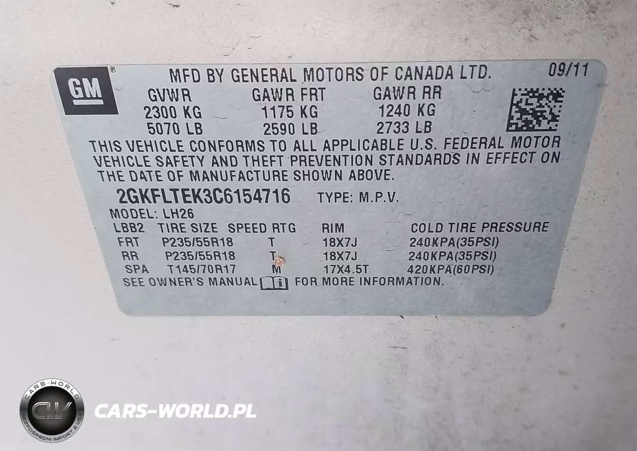 2012 GMC Terrain Sle-2 VIN:2GKFLTEK3C6154716 - 9