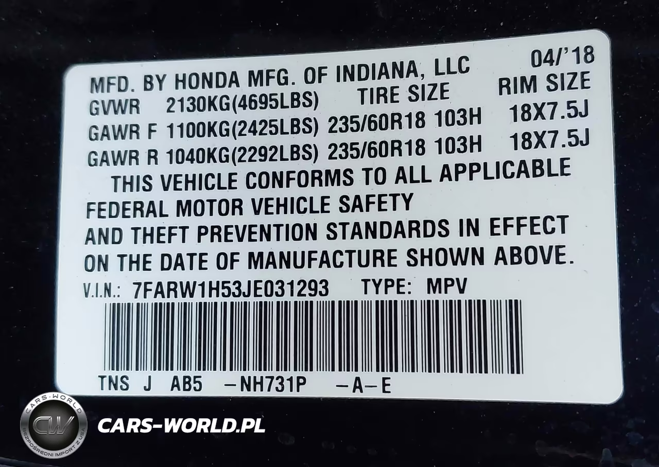 2018 Honda Cr-V Ex VIN:7FARW1H53JE031293 - 9