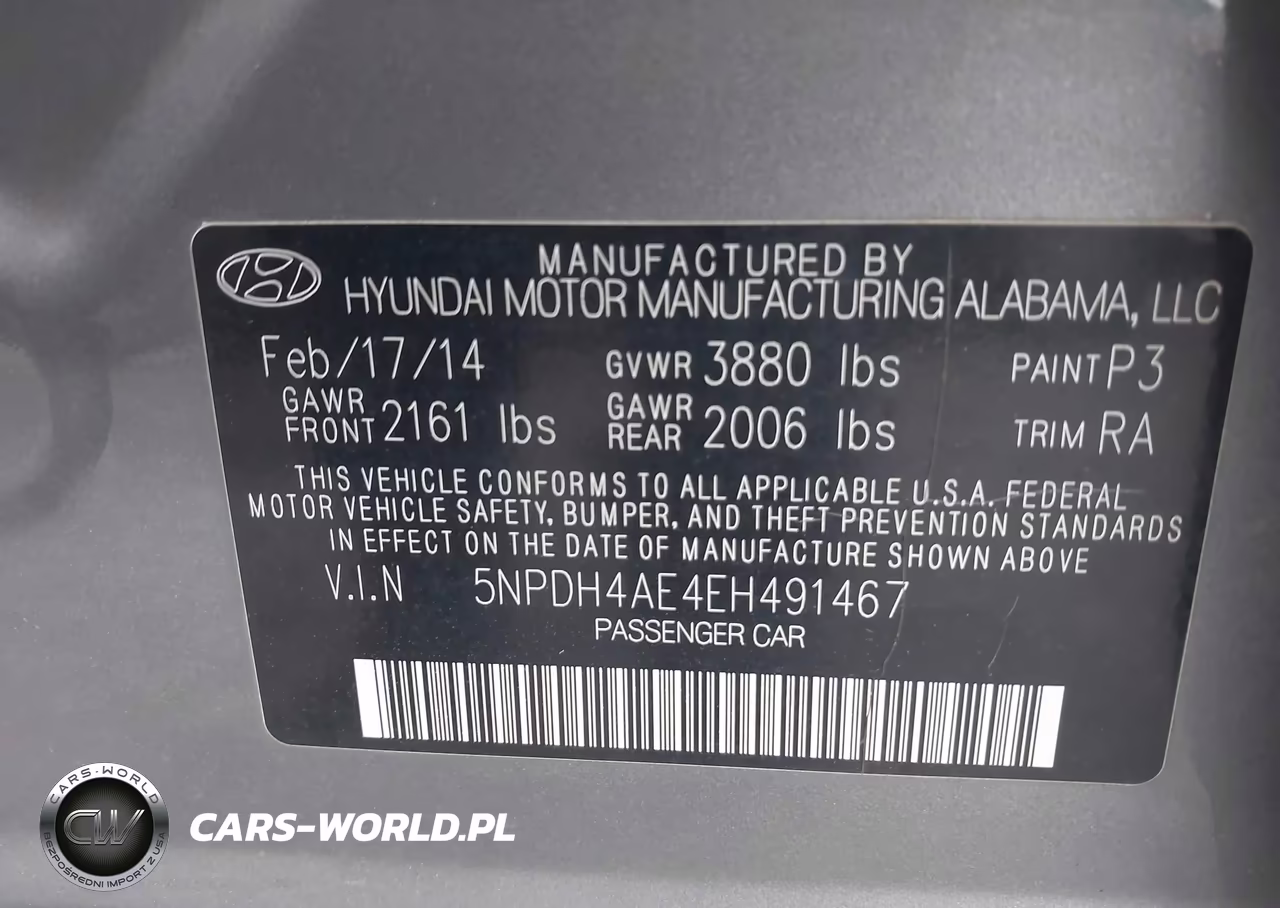 2014 Hyundai Elantra Limited VIN:5NPDH4AE4EH491467 - 9