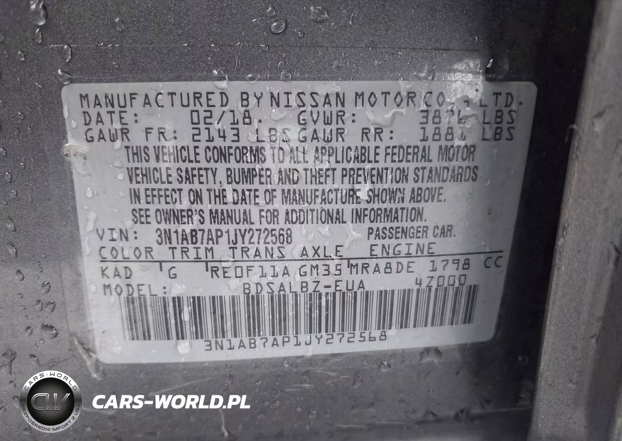 2018 Nissan Sentra S VIN:3N1AB7AP1JY272568 - 9