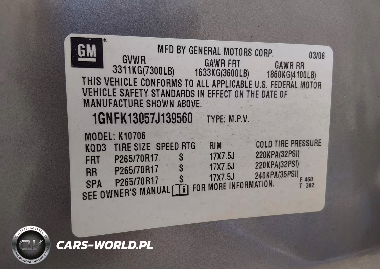 2007 Chevrolet Tahoe Lt VIN:1GNFK13057J139560 - 9