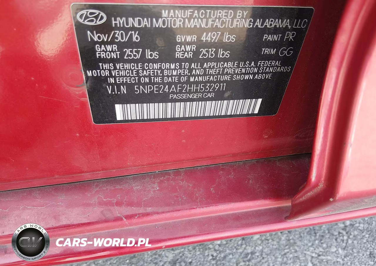 2017 Hyundai Sonata VIN:5NPE24AF2HH532911 - 9