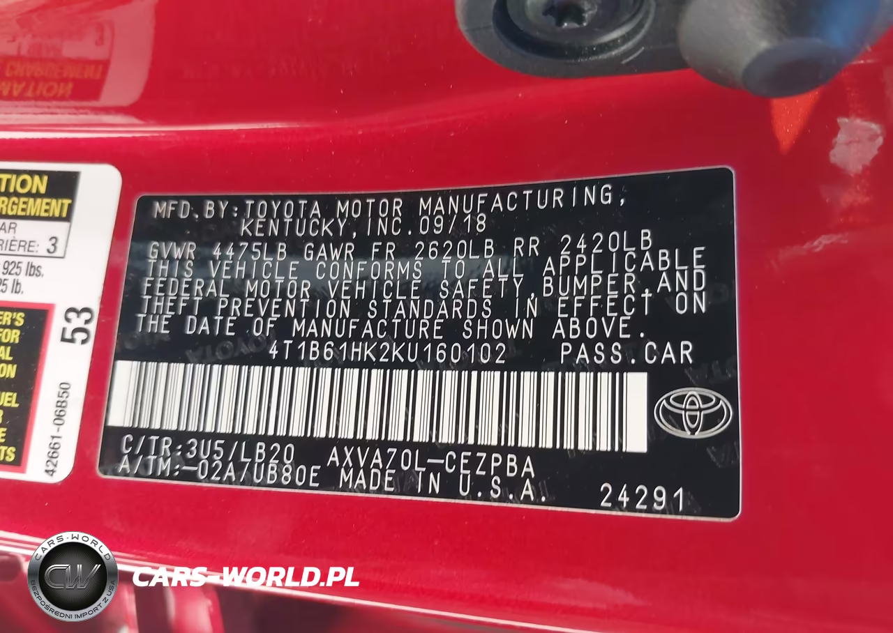 2019 Toyota Camry Xse VIN:4T1B61HK2KU160102 - 9