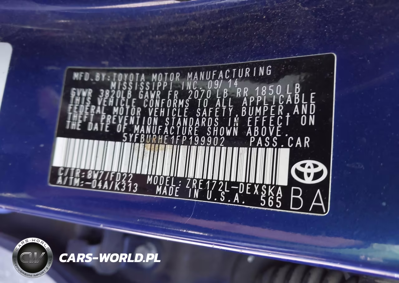 2015 Toyota Corolla S Plus VIN:5YFBURHE1FP199902 - 9