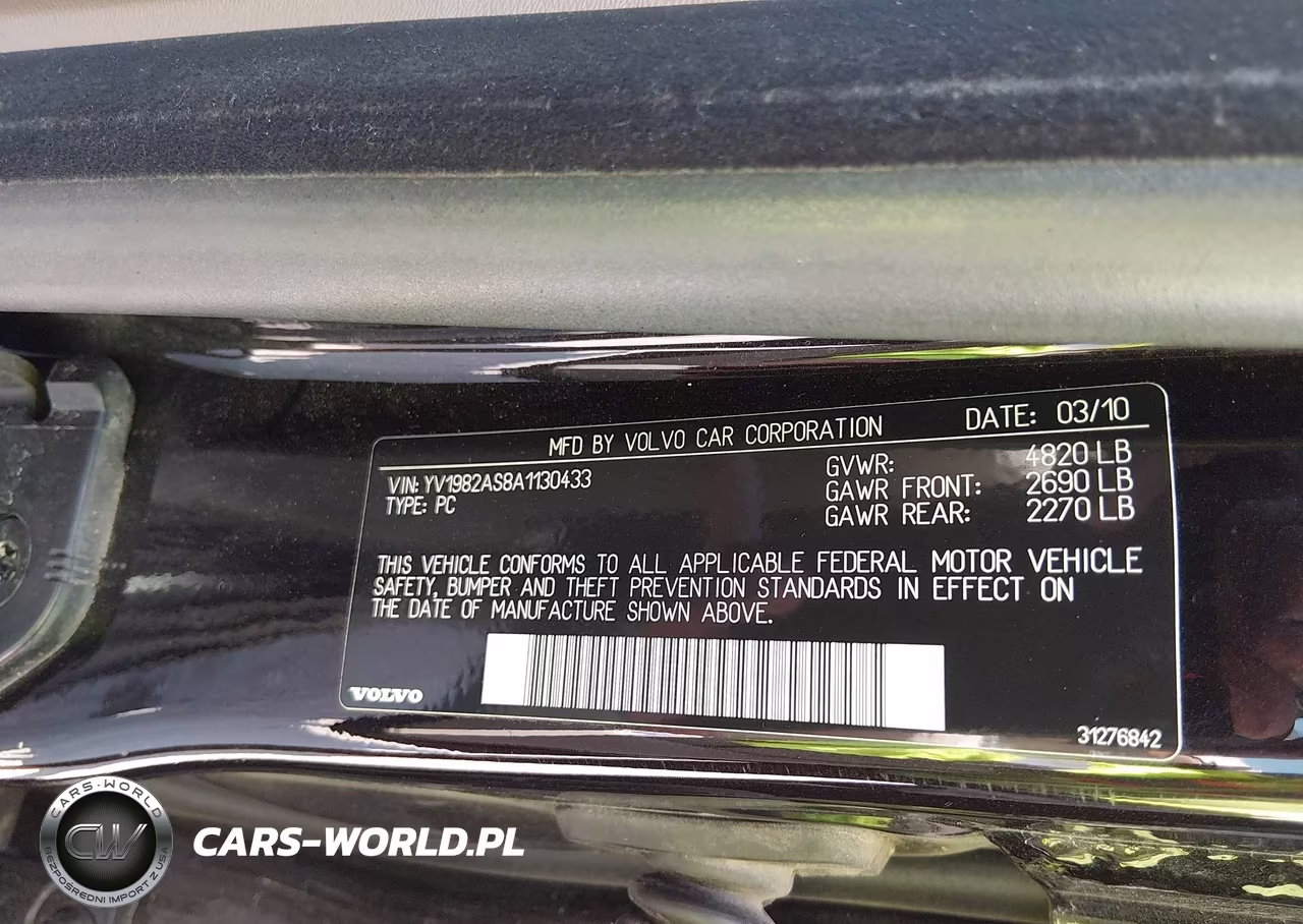 2010 Volvo S80 3.2 VIN:YV1982AS8A1130433 - 9