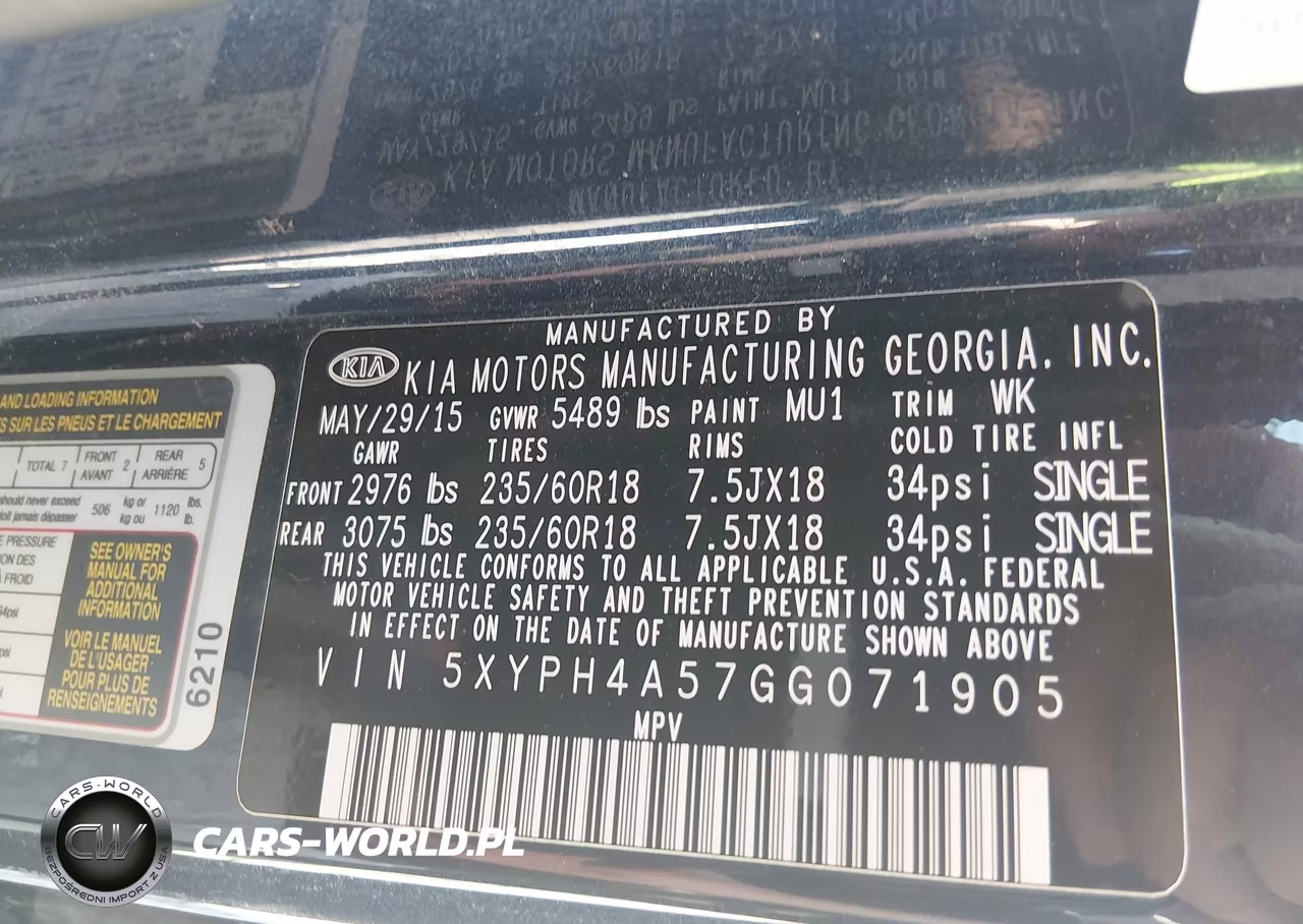 2016 Kia Sorento 3.3L Ex VIN:5XYPH4A57GG071905 - 9