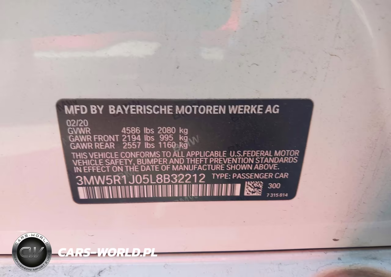 2020 BMW 330I VIN:3MW5R1J05L8B32212 - 9
