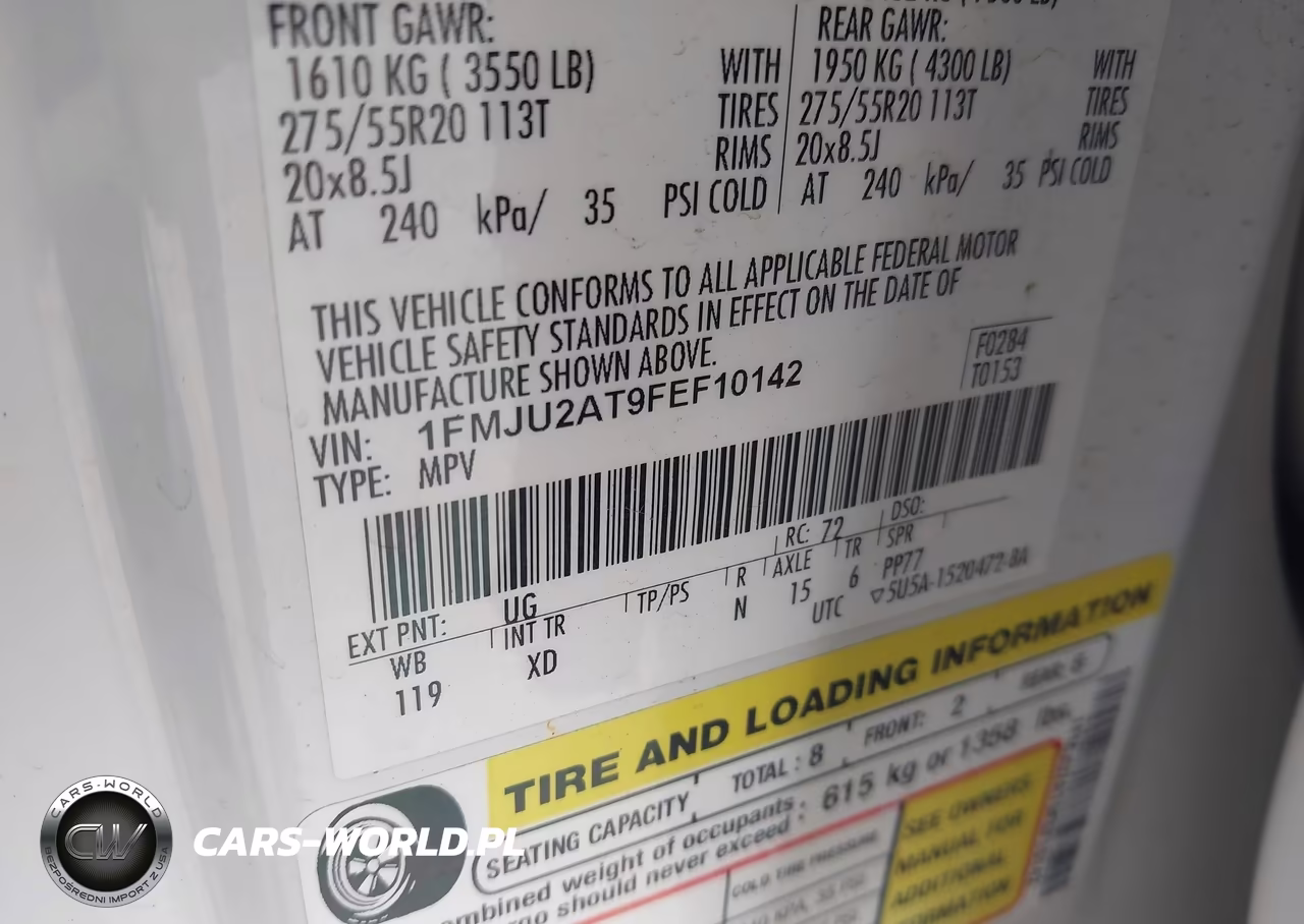 2015 Ford Expedition Limited VIN:1FMJU2AT9FEF10142 - 9