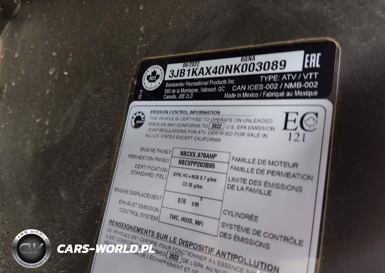2022 Can-Am Commander Xt 1000R-Xt-P 1000R VIN:3JB1KAX40NK003089 - 10