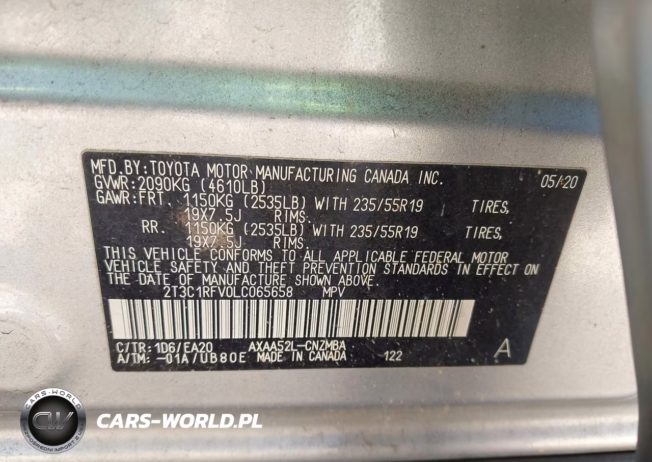 2020 Toyota Rav4 Xle Premium VIN:2T3C1RFV0LC065658 - 9