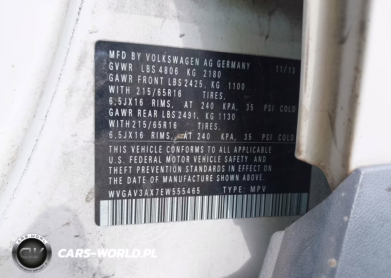 2014 Volkswagen Tiguan S VIN:WVGAV3AX7EW555465 - 9