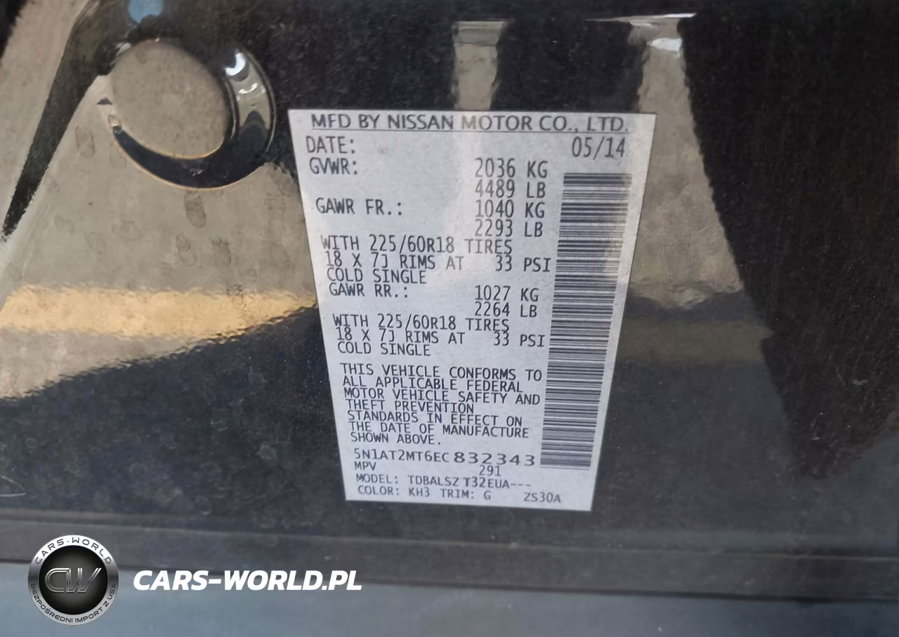 2014 Nissan Rogue Sl VIN:5N1AT2MT6EC832343 - 9