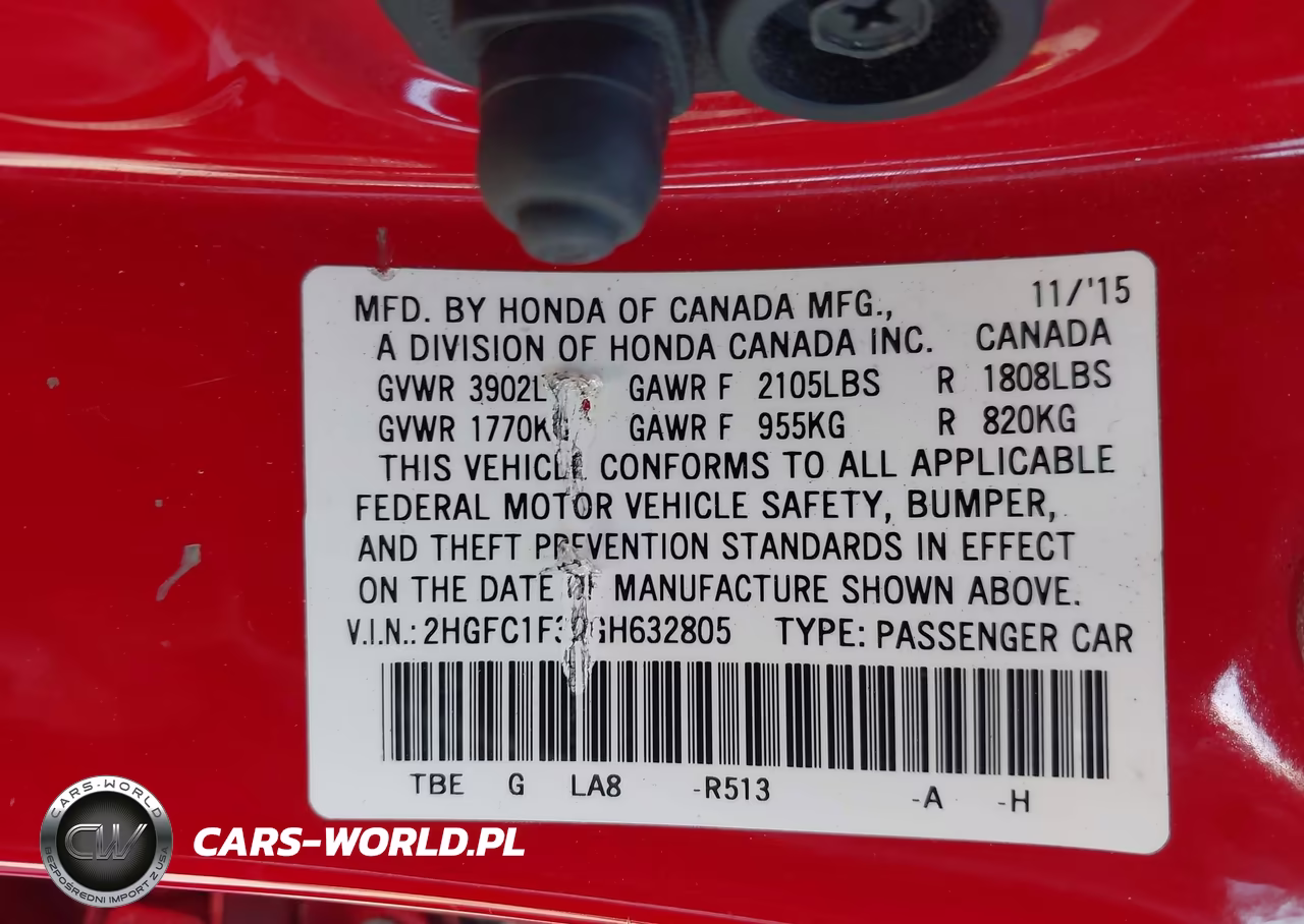 2016 Honda Civic Ex-T VIN:2HGFC1F30GH632805 - 9