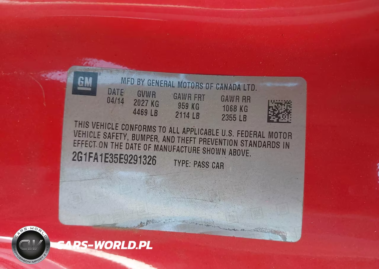 2014 Chevrolet Camaro 2Ls VIN:2G1FA1E35E9291326 - 9