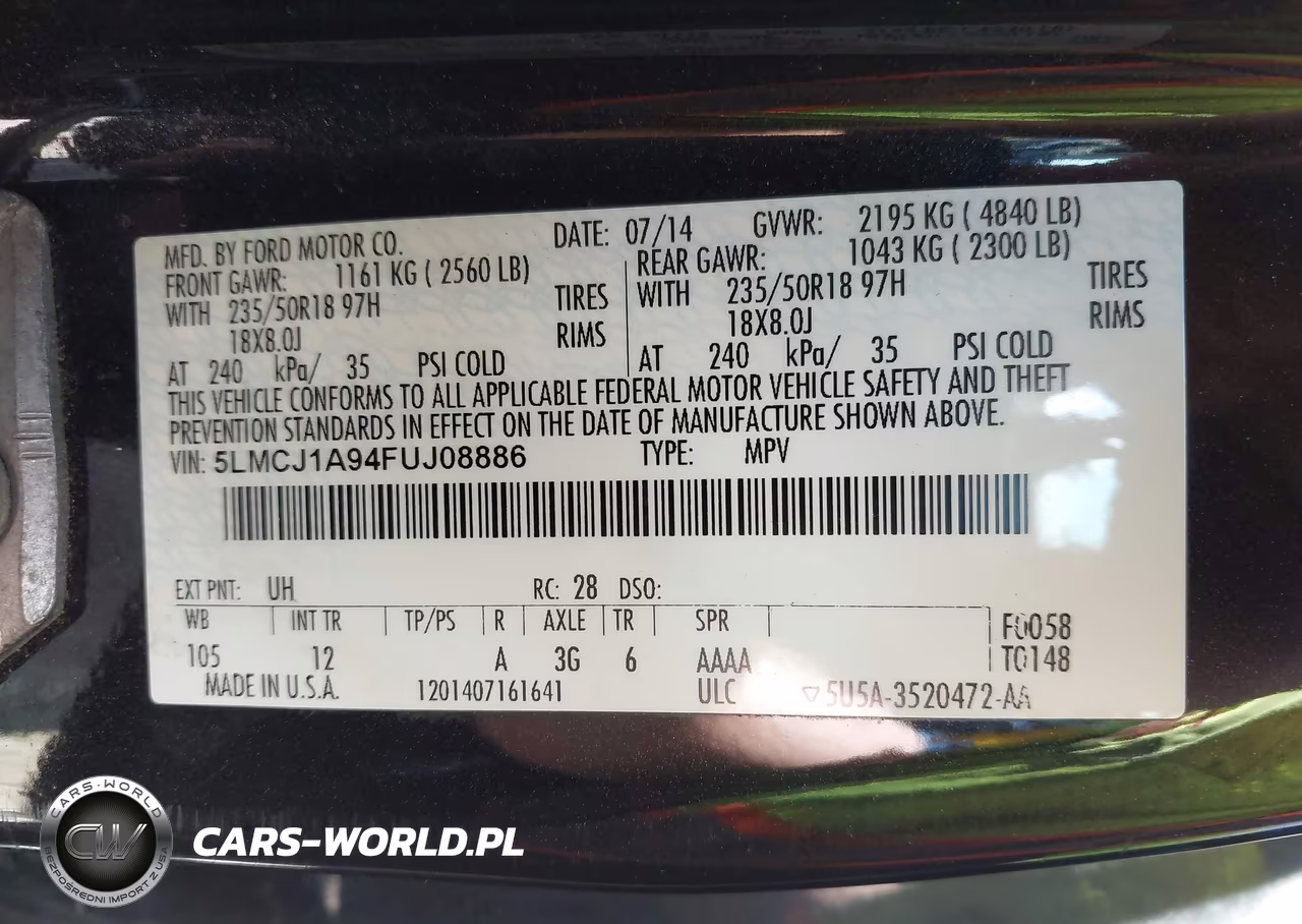 2015 Lincoln Mkc VIN:5LMCJ1A94FUJ08886 - 9