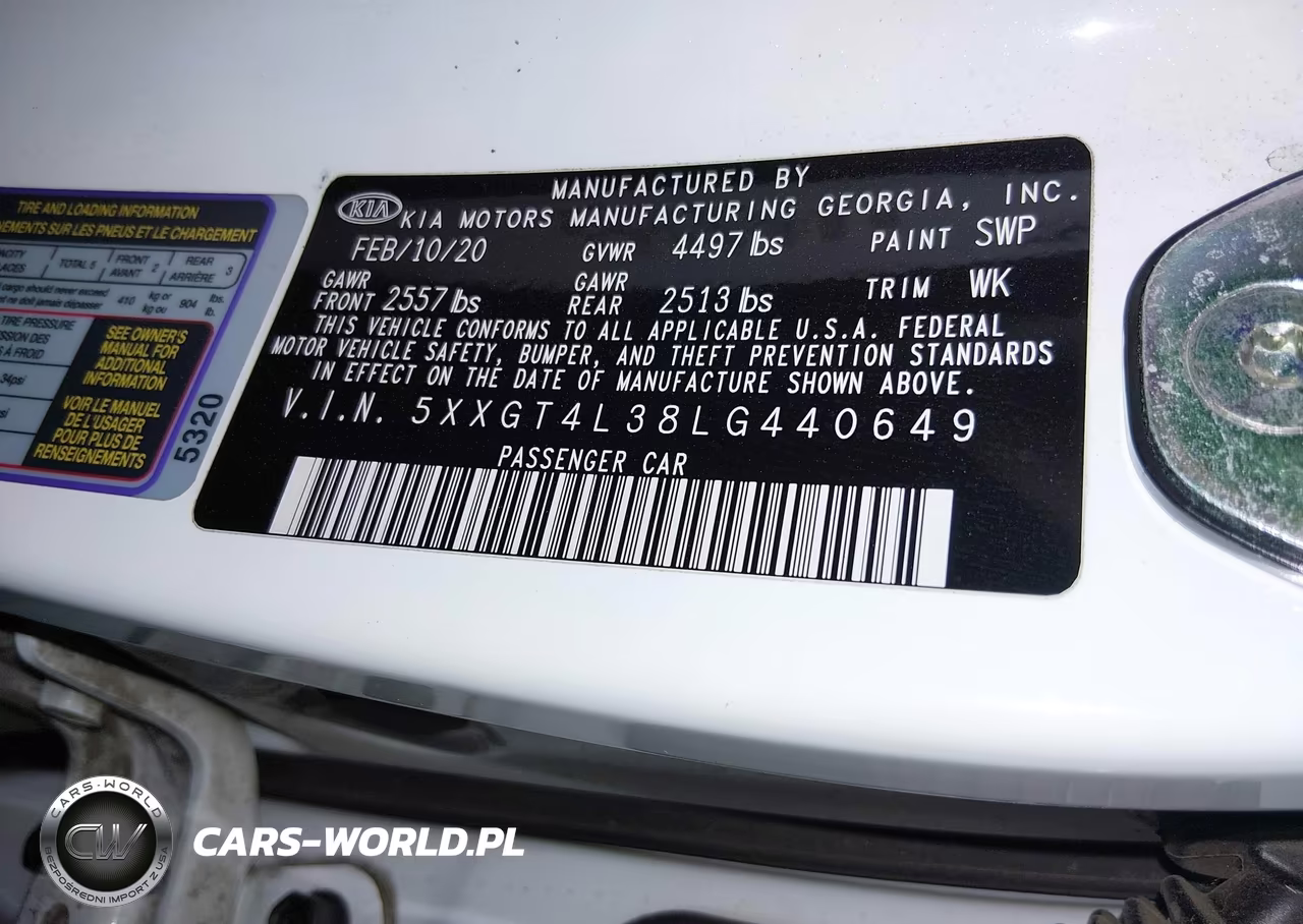 2020 Kia Optima S VIN:5XXGT4L38LG440649 - 9