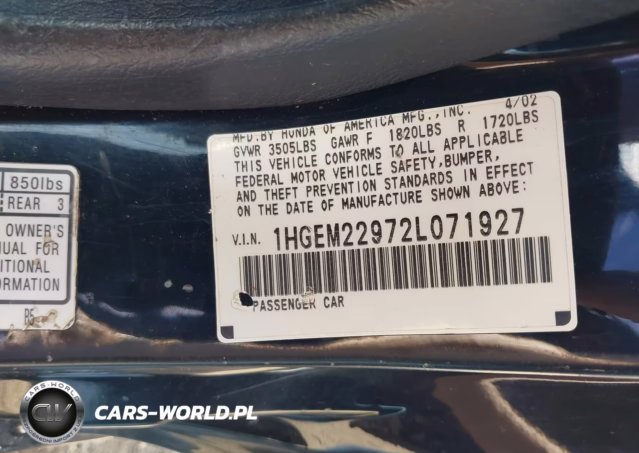 2002 Honda Civic Ex VIN:1HGEM22972L071927 - 9