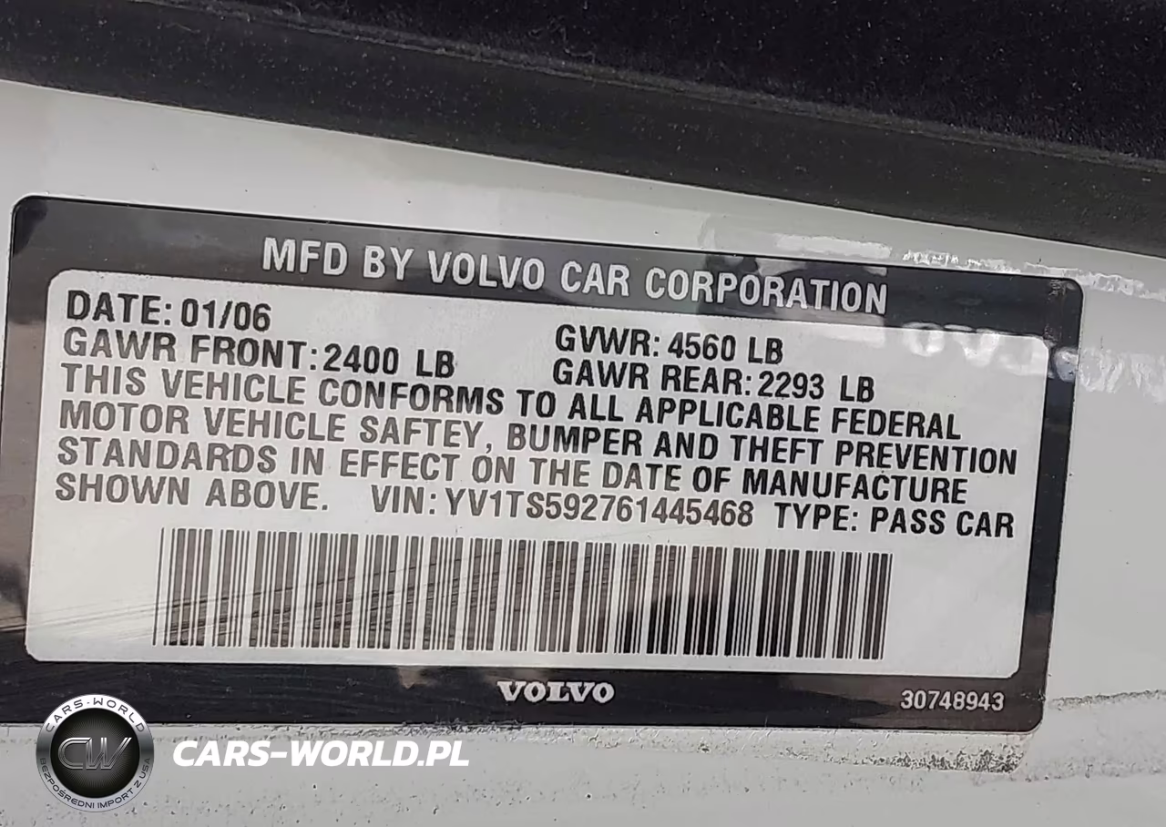 2006 Volvo S80 2.5T VIN:YV1TS592761445468 - 9