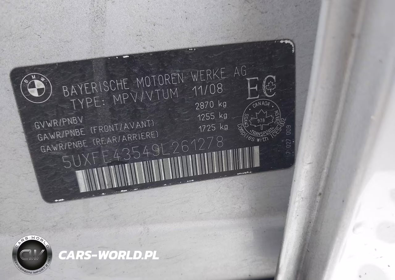 2009 BMW X5 xDrive30I VIN:5UXFE43549L261278 - 9