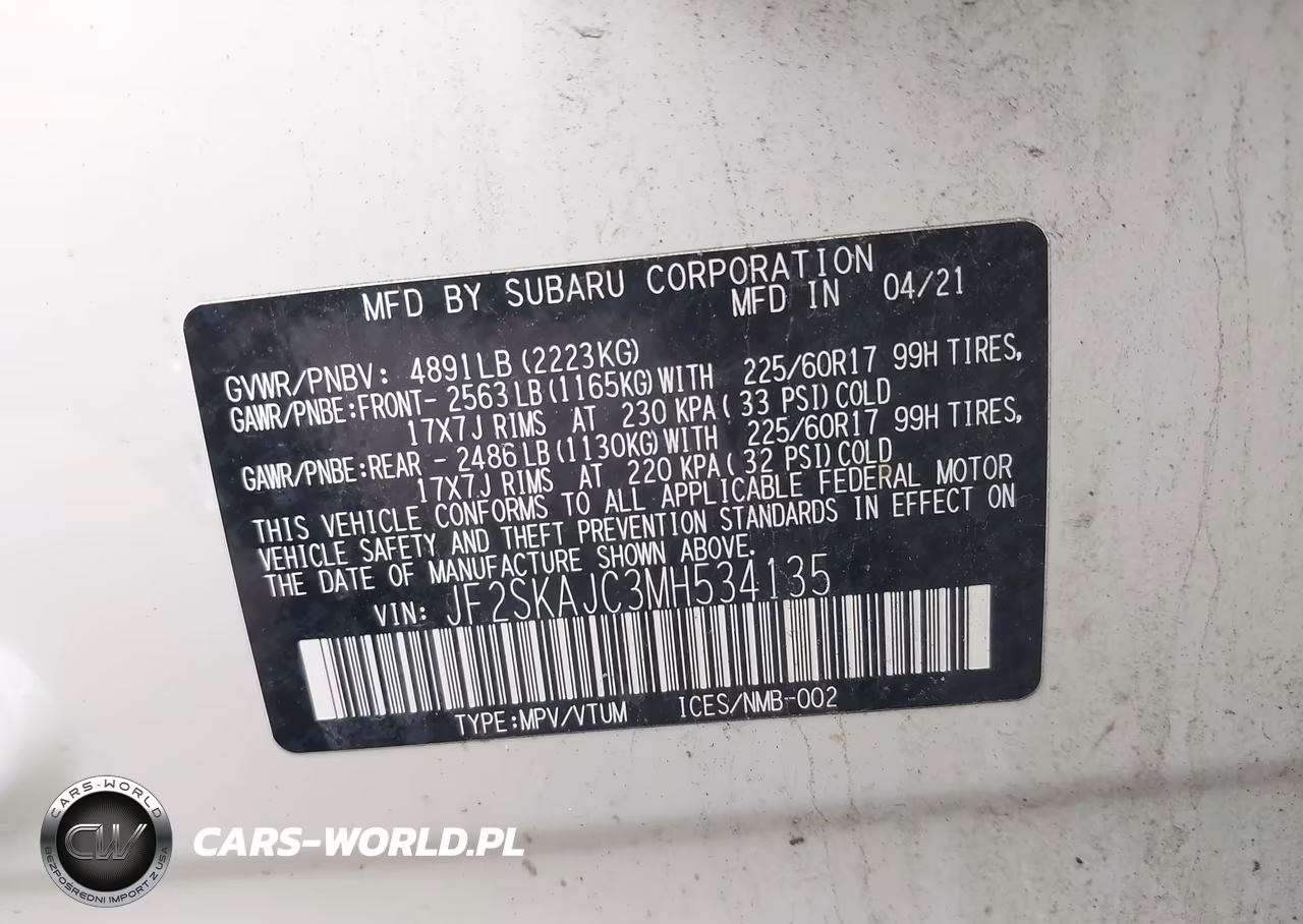 2021 Subaru Forester Premium VIN:JF2SKAJC3MH534135 - 9