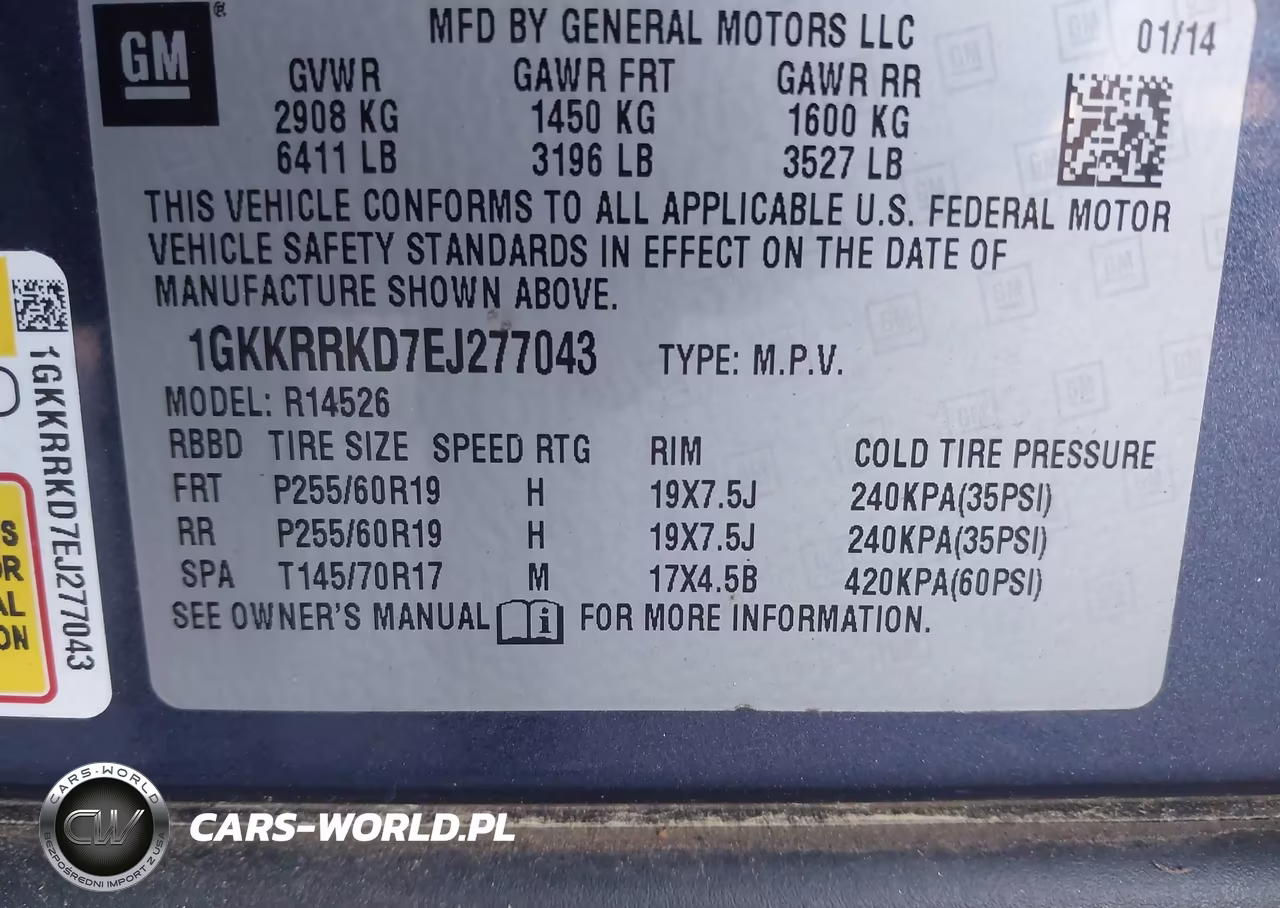 2014 GMC Acadia Slt-1 VIN:1GKKRRKD7EJ277043 - 9