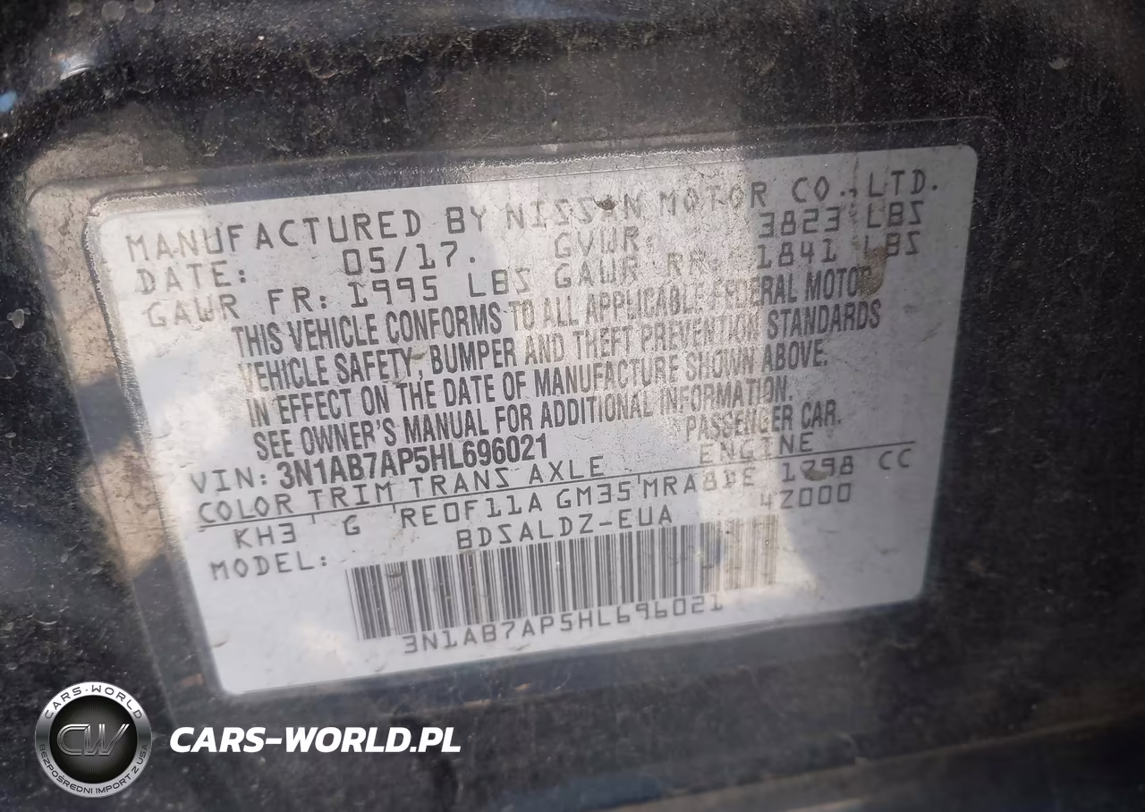 2017 Nissan Sentra Sv VIN:3N1AB7AP5HL696021 - 9