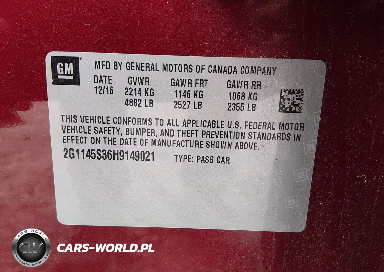 2017 Chevrolet Impala 2Lz VIN:2G1145S36H9149021 - 9