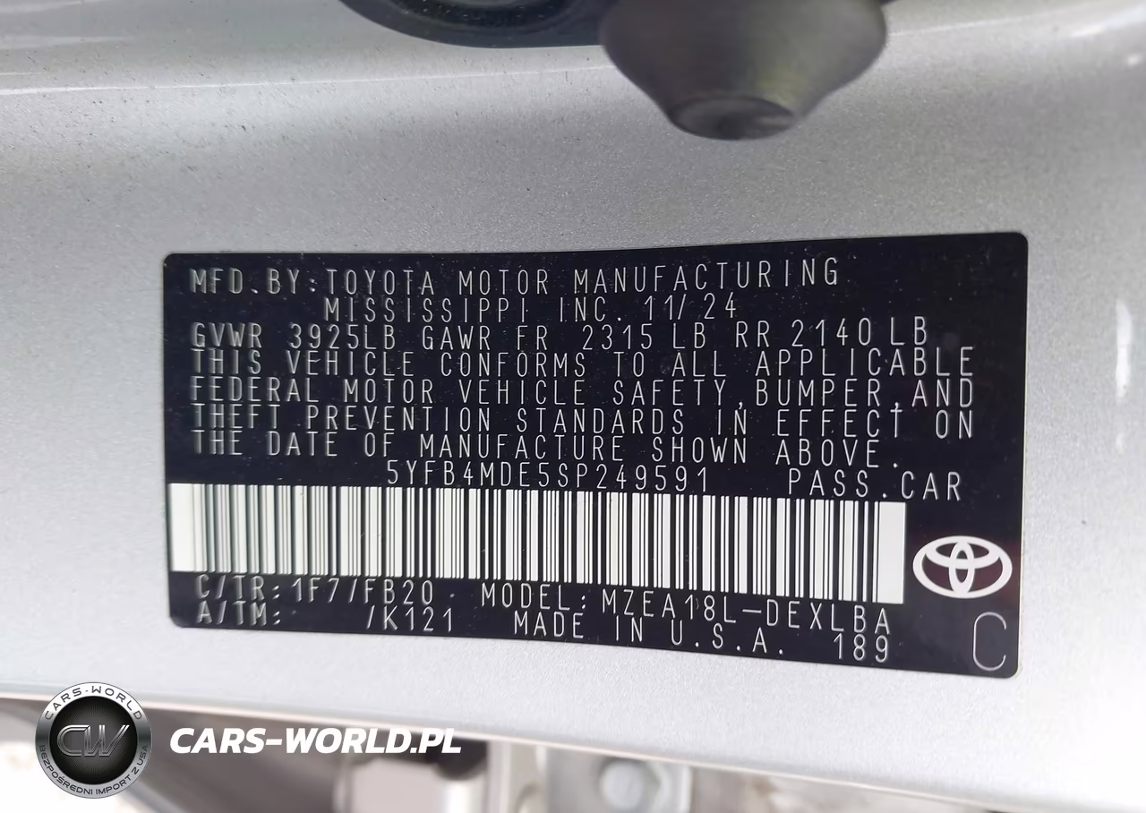 2025 Toyota Corolla Le VIN:5YFB4MDE5SP249591 - 9