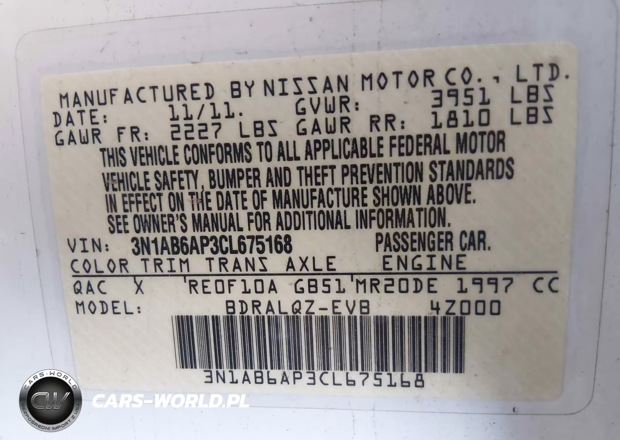 2012 Nissan Sentra 2.0 VIN:3N1AB6AP3CL675168 - 9