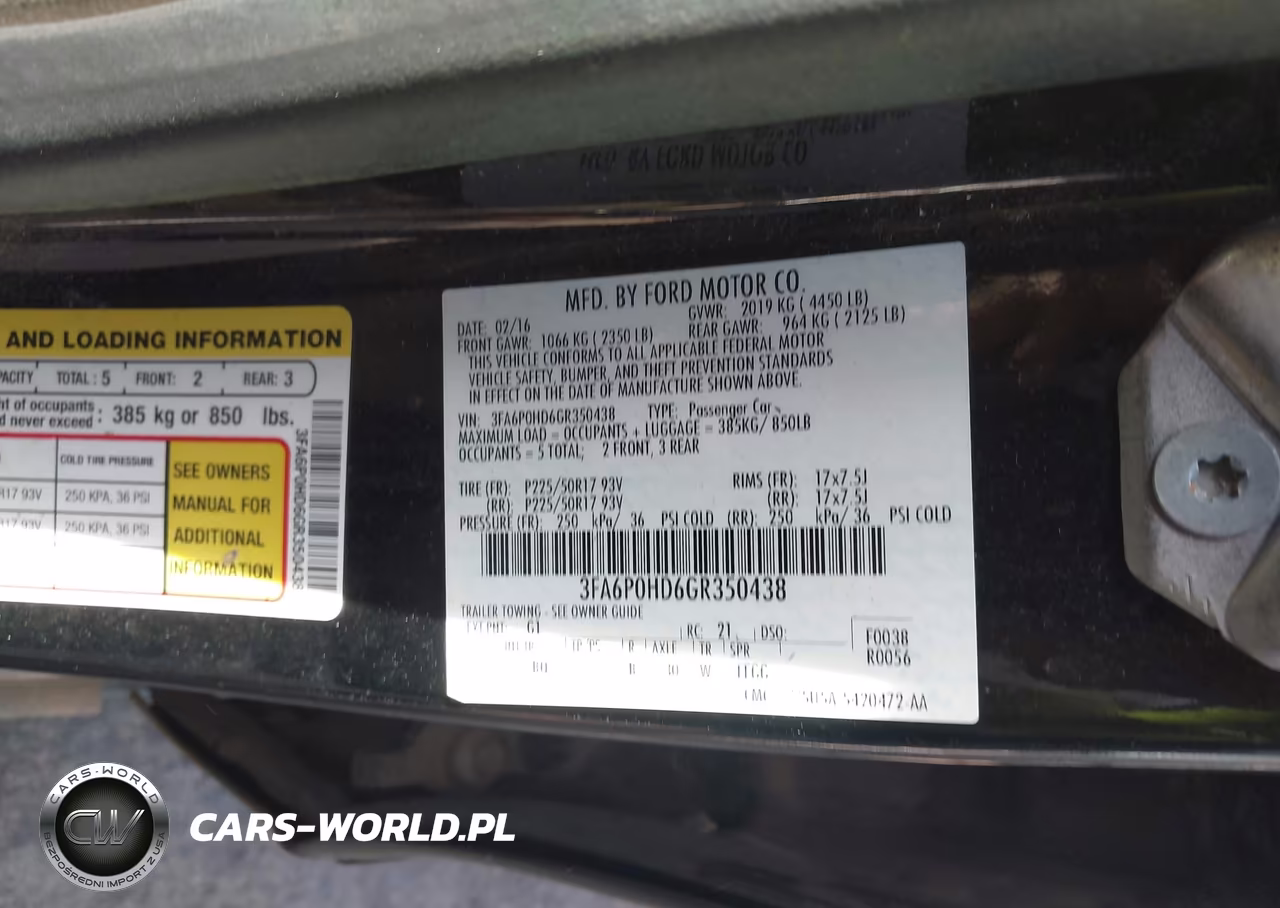 2016 Ford Fusion Se VIN:3FA6P0HD6GR350438 - 9