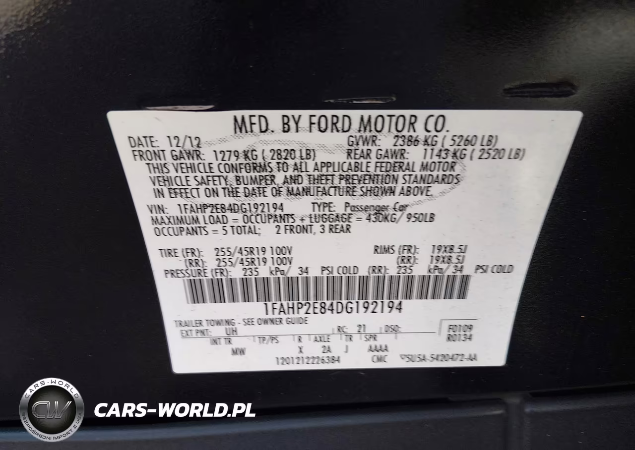 2013 Ford Taurus Sel VIN:1FAHP2E84DG192194 - 9