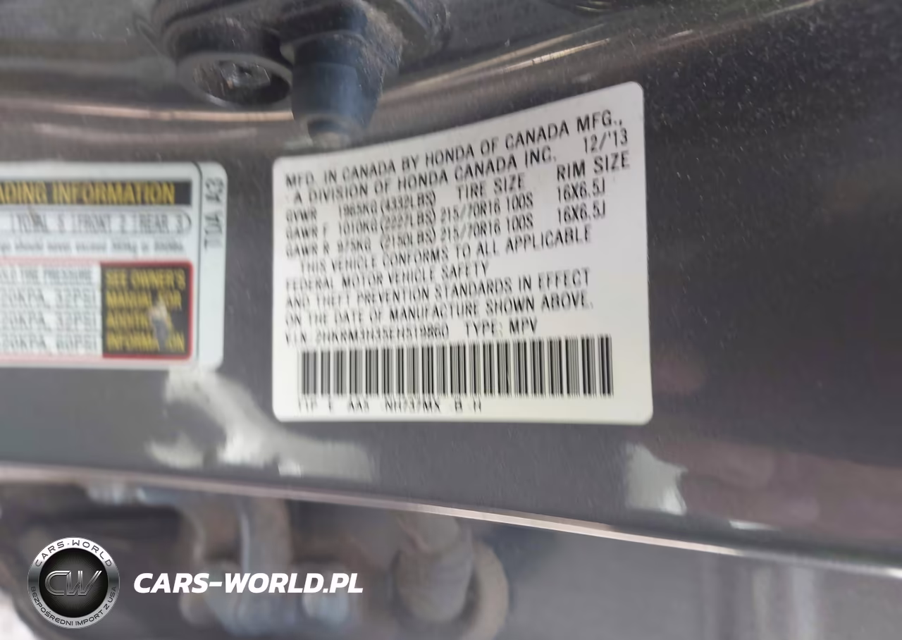 2014 Honda Cr-V Lx VIN:2HKRM3H35EH519860 - 9