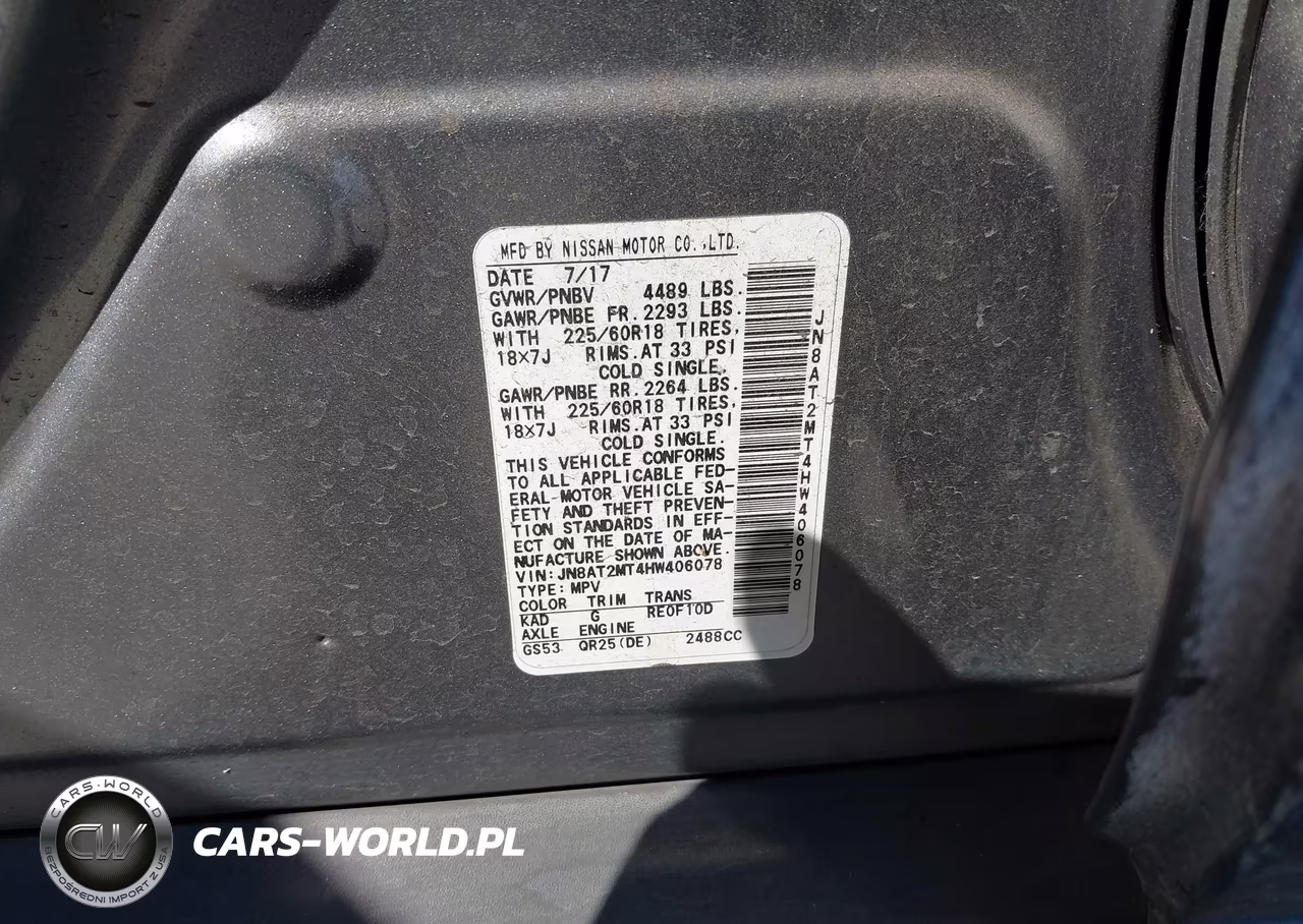 2017 Nissan Rogue Sl VIN:JN8AT2MT4HW406078 - 9