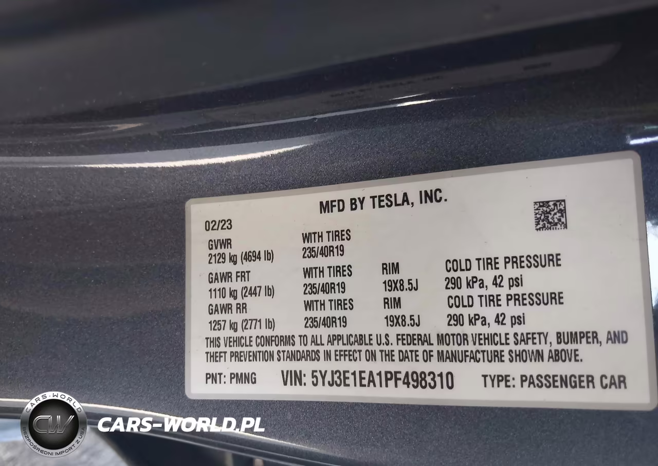 2023 Tesla Model 3 Rear-Wheel Drive VIN:5YJ3E1EA1PF498310 - 9