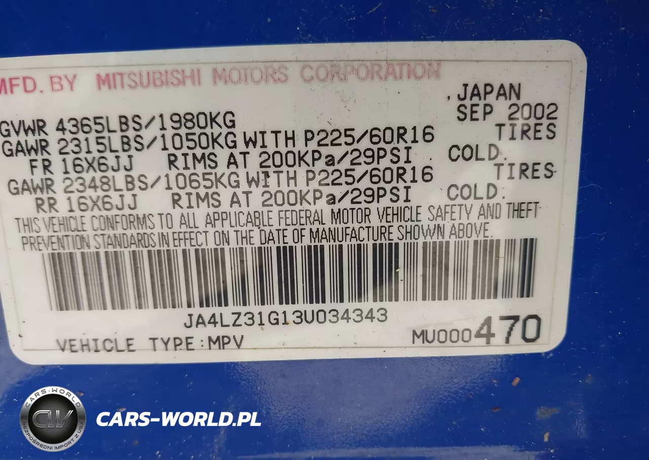2003 Mitsubishi Outlander Ls VIN:JA4LZ31G13U034343 - 9
