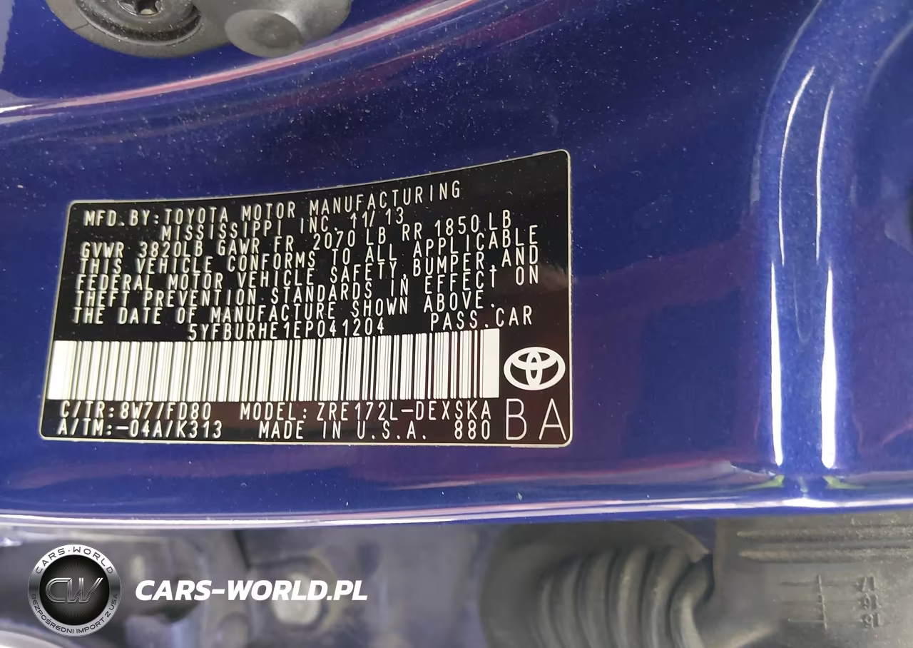 2014 Toyota Corolla S Plus VIN:5YFBURHE1EP041204 - 9