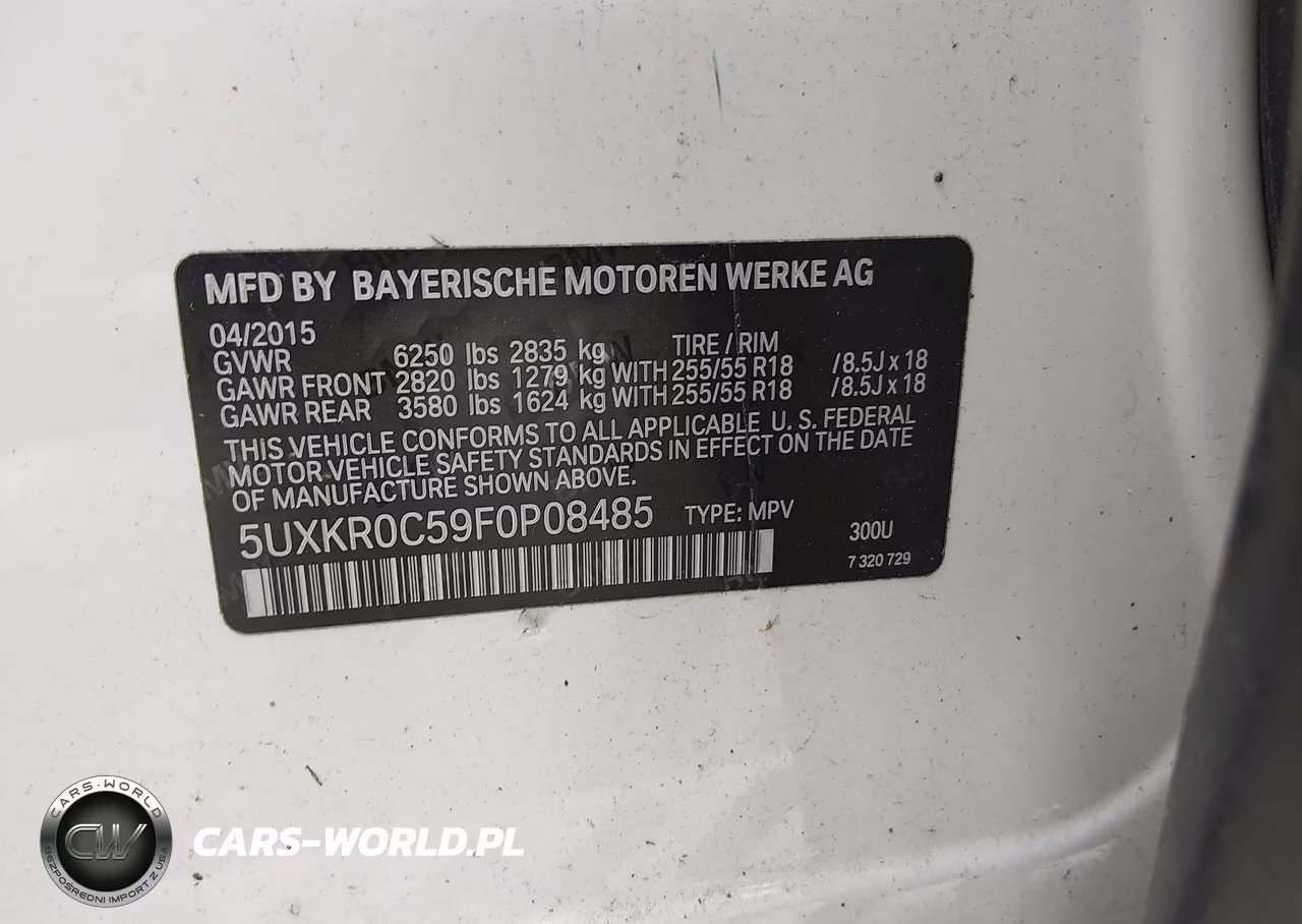2015 BMW X5 xDrive35I VIN:5UXKR0C59F0P08485 - 9