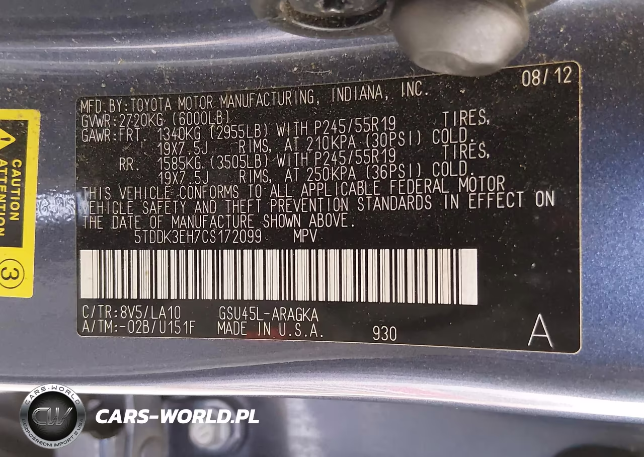 2012 Toyota Highlander Limited V6 VIN:5TDDK3EH7CS172099 - 9